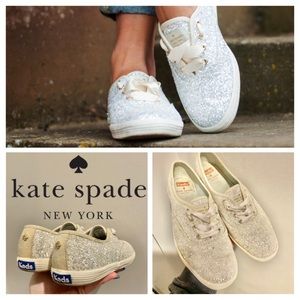 Kate Spade ♠️ KEDS woman’s size 7 glitter flat shoes